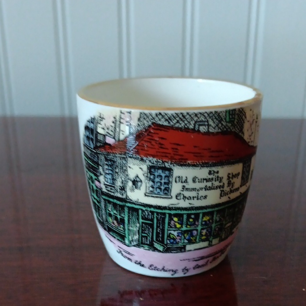 Old CURIOSITY SHOP china cup, LONDON, ENGLAND